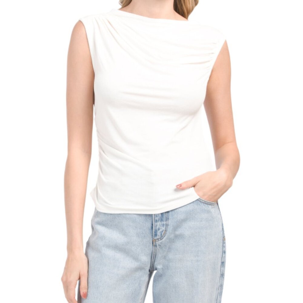 NWT! KIM & CAMI Sleeveless Ruched Tank Top